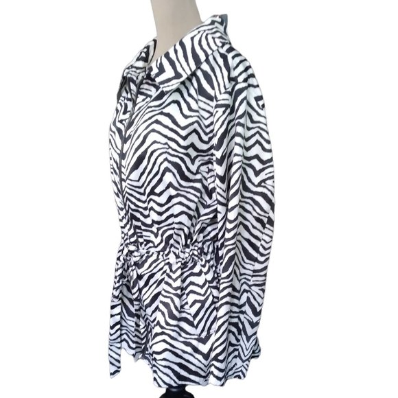 Vtg DANA BUCHMAN 90's Zebra Print Jacket by Dana Buchman Size 2X - Picture 5 of 7